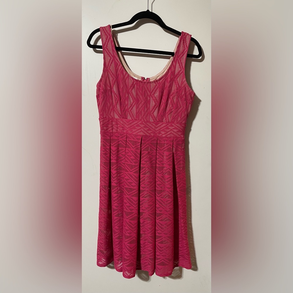 London Times Pink Lace Dress